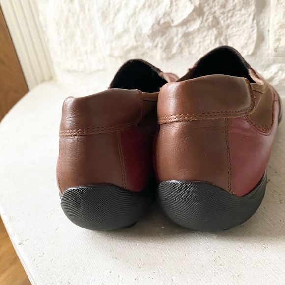 Sesto Meucci Shoes Mens  Sz 11 Brown Red Leather Slip On Tassel Driving  Loafers - Picture 4 of 7